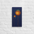 Rosehip branch acrylic painting, contemporary botanical fine art